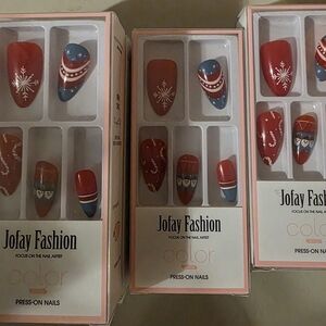 Jofay Fashion Christmas Press-On Nails